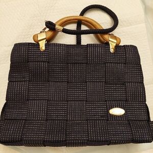 Vintage* Creazioni Alma Blue Woven Canvas Bag/Purse